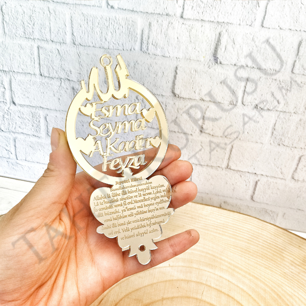 Pleksi ayna lazer kesim Dikiz Aynası Süsü 2